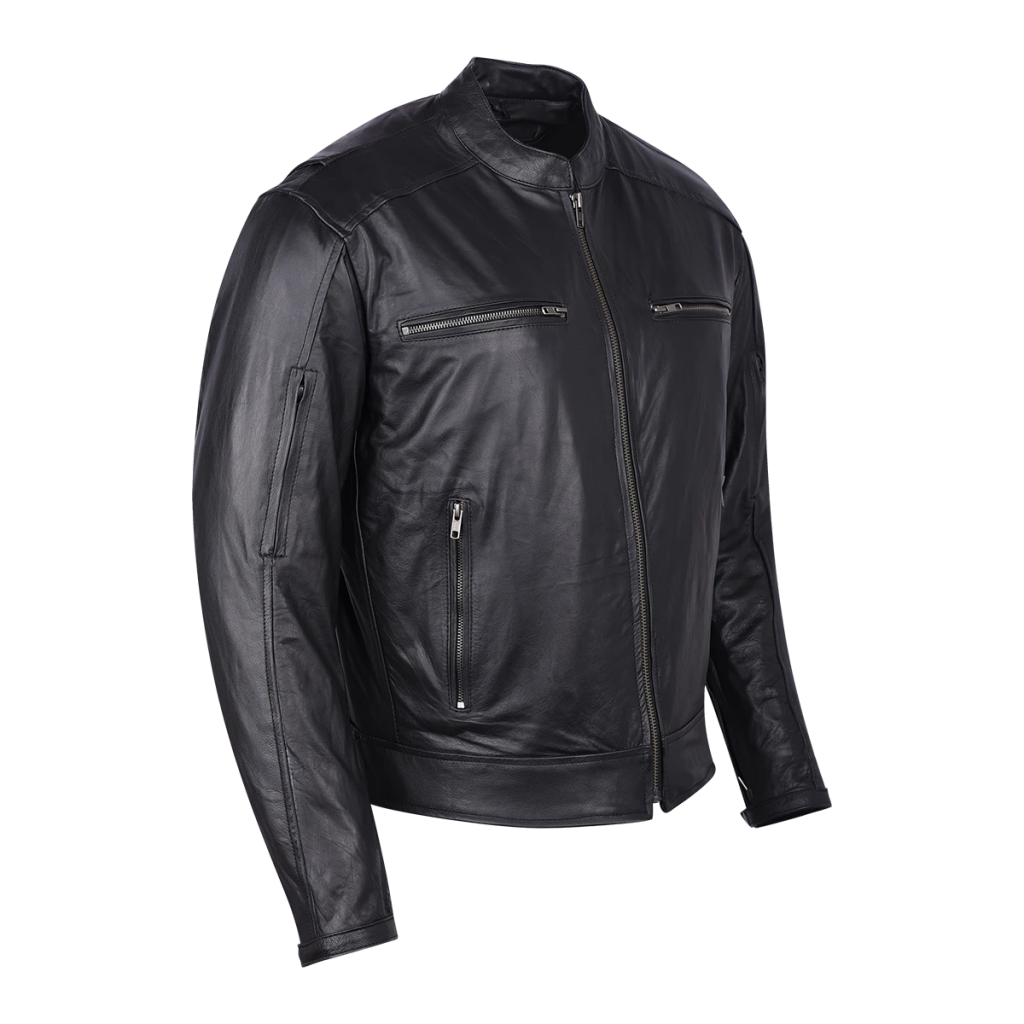 HMM543 High Mileage Premium Men's Black Leather Jacket