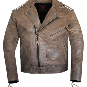 Motorcycle New Brown Classic Jacket Concealed Carry Pockets