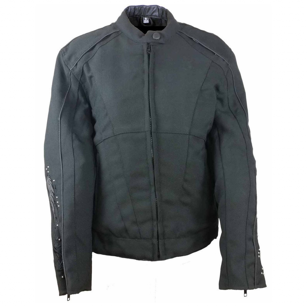 Motorcycle Vance Leather Women's Reflective Wings Motorcycle Jacket