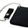 Motorcycle Black Live to Ride Ride to Live Premium Leather Wallet with Removable Chain