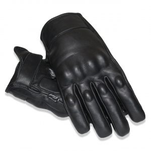 Motorcycle New Premium Deerskin Leather Handcrafted Gloves with Knuckles