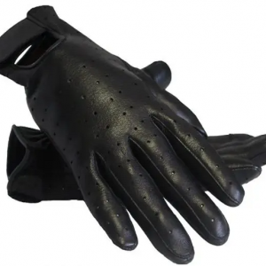 Motorcycle New Premium Deerskin Leather Handcrafted Smartphone Friendly Perforated Model Gloves