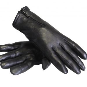 Womens Working SmartphoneTouch Screen Deerskin Black Thinuslated Leather Gloves