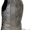 Womens New 10 Pocket Brown Leather Vest with Concealed Carry Pockets