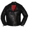Womens New Biker Naked Leather Jacket with Concealed Carry Pockets Red Flannel Liner