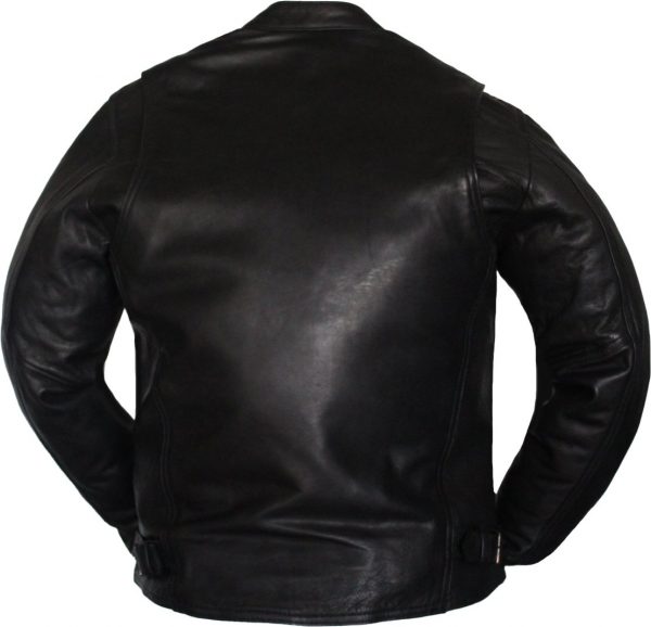 Womens New Biker Naked Leather Jacket with Concealed Carry Pockets Red Flannel Liner - Image 2