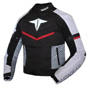 526 Motorcycle New Red and Black Textile Touring Jacket with CE Level 1 Armors and Insulated Liner