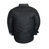 Mens New Motorcycle Premium Black Denim Shirt with Concealed Carry Pockets