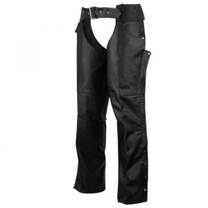 955 Motorcycle Leather Chaps Pants Biker Cowboy Riding Racing Black Genuine Leather Chaps