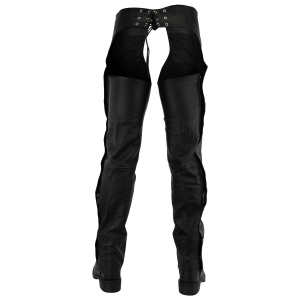 Motorcycle Premium Cowhide Deep Pocket Leather Chaps