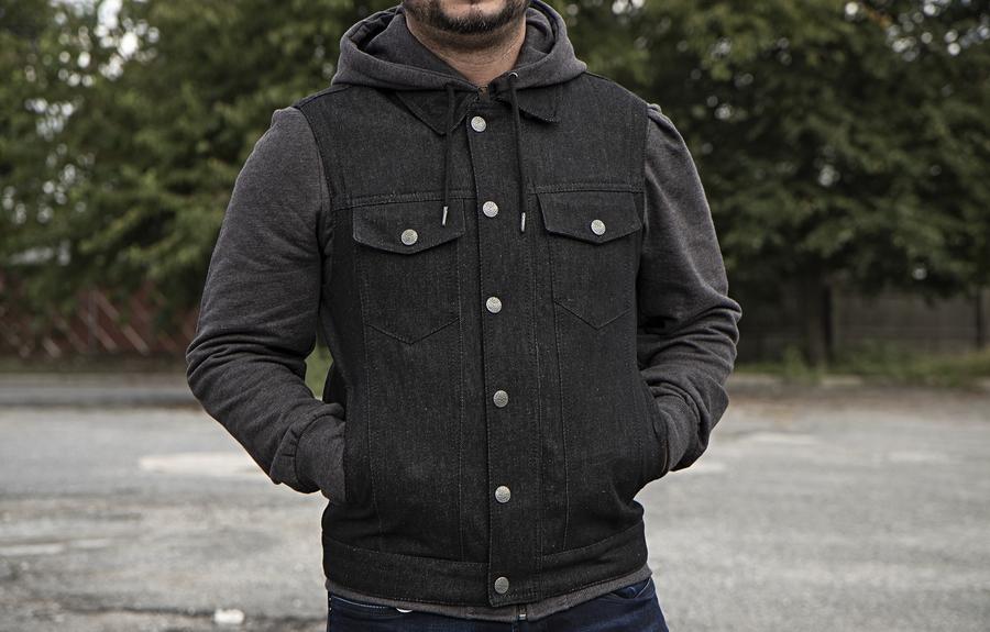 hooded motorcycle jacket