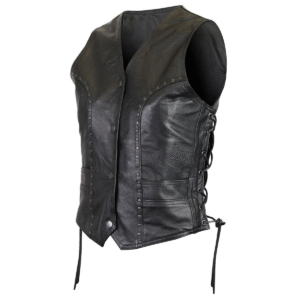 Motorcycle Premium Cowhide Studded Leather Vest