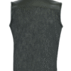 MOTORCYCLE MEN’S LEATHER/DENIM COMBO VEST WITHOUT COLLAR