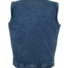 MOTORCYCLE CONCEALED SNAPS, DENIM MATERIAL, HIDDEN ZIPPER, W/O COLLAR