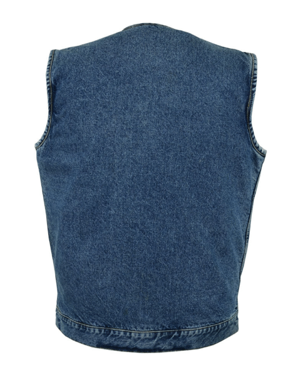 MOTORCYCLE CONCEALED SNAPS, DENIM MATERIAL, HIDDEN ZIPPER, W/O COLLAR - Image 2