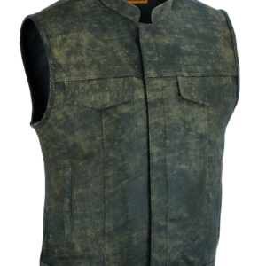 MOTORCYCLE MEN’S CONCEAL CARRY ANTIQUE BROWN VEST
