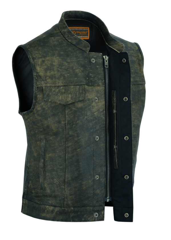 MOTORCYCLE MEN’S CONCEAL CARRY ANTIQUE BROWN VEST