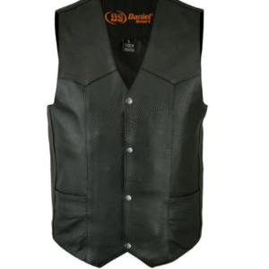 MOTORCYCLE TRADITIONAL SINGLE BACK PANEL CONCEALED CARRY VEST