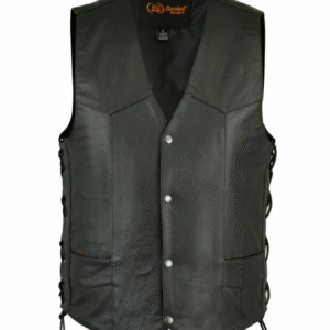 MOTORCYCLE TRADITIONAL SINGLE BACK PANEL CONCEALED CARRY VEST