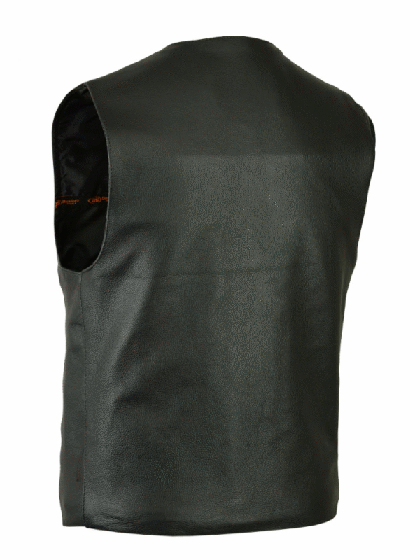 MOTORCYCLE MEN'S SINGLE BACK PANEL CONCEALED CARRY VEST - Image 4
