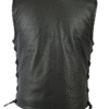 MOTORCYCLE MEN'S ZIPPER FRONT SINGLE BACK PANEL CONCEALED CARRY VEST