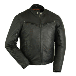 MOTORCYCLE MEN'S LIGHTWEIGHT DRUM DYED NAKED LAMBSKIN JACKET
