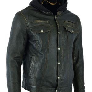 MOTORCYCLE MEN'S LIGHTWEIGHT DRUM DYED DISTRESSED NAKED LAMBSKIN JACKET