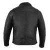 MOTORCYCLE MEN'S MODERN LONGER BELTLESS BIKER JACKET