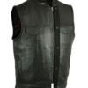 MOTORCYCLE CONCEALED SNAP CLOSURE, MILLED COWHIDE, WITHOUT COLLAR & HIDDEN ZIPPER