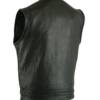MOTORCYCLE CONCEALED SNAP CLOSURE, MILLED COWHIDE, WITHOUT COLLAR & HIDDEN ZIPPER