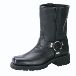 MOTORCYCLE MENS 7" HARNESS MOTORCYCLE BOOTS WITH ZIPPER