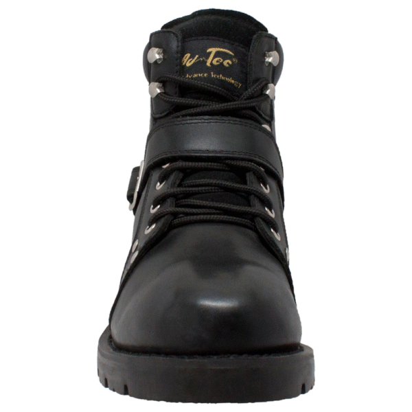 MOTORCYCLE MEN'S YKK ZIPPER BIKER BOOT-BLACK - Image 1
