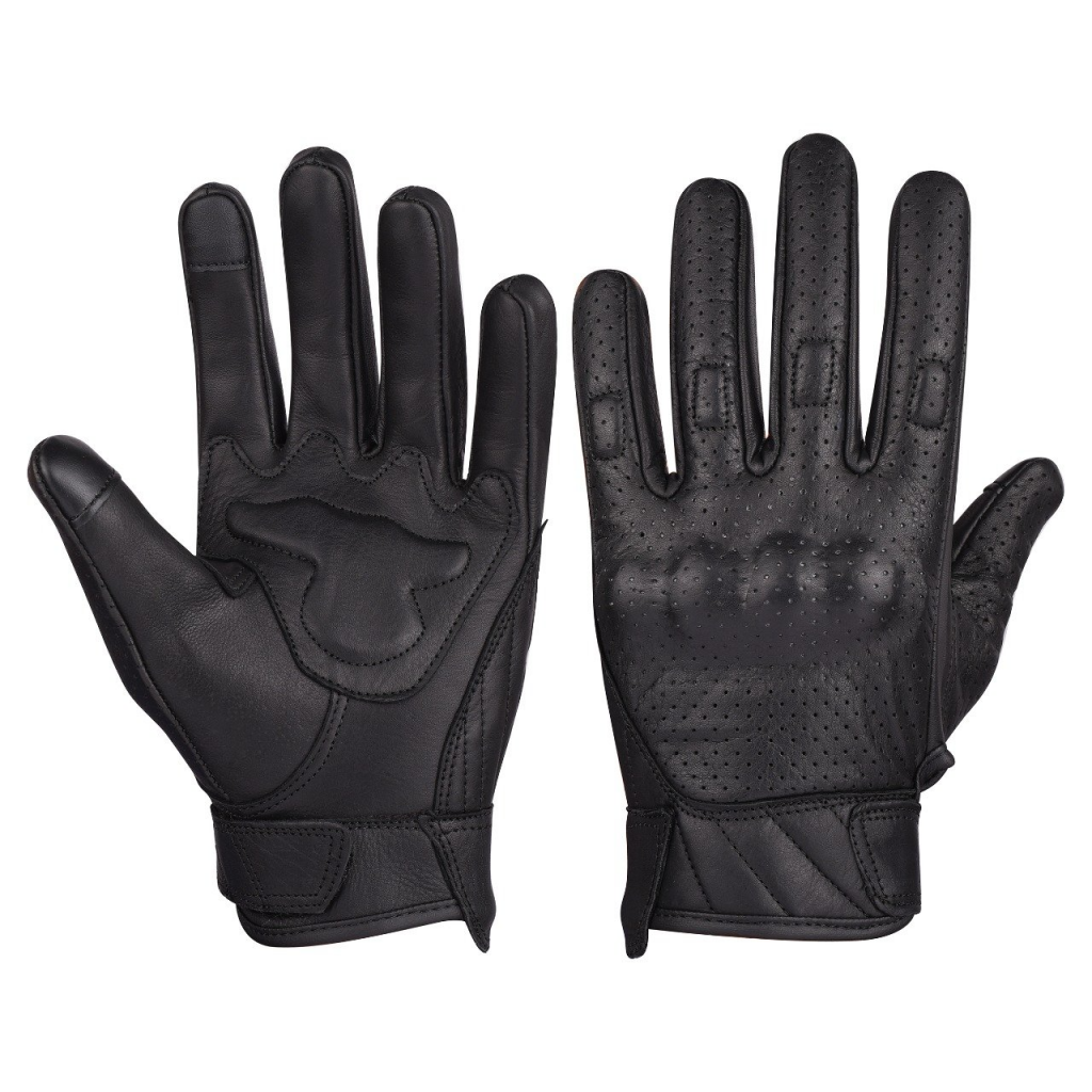 Motorcycle Men's Premium Leather Perforated Glove