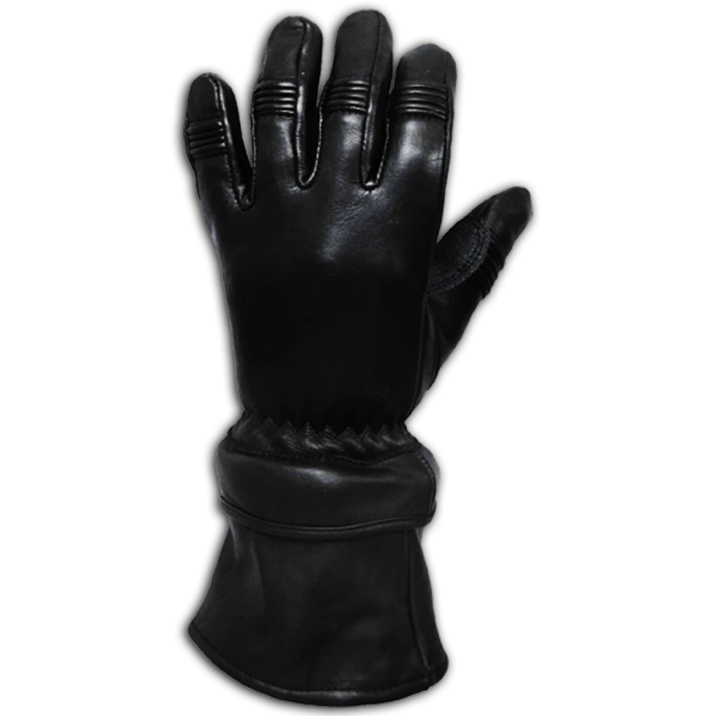 Motorcycle Convertible Zip Off Gauntlet Deerskin Leather Gloves