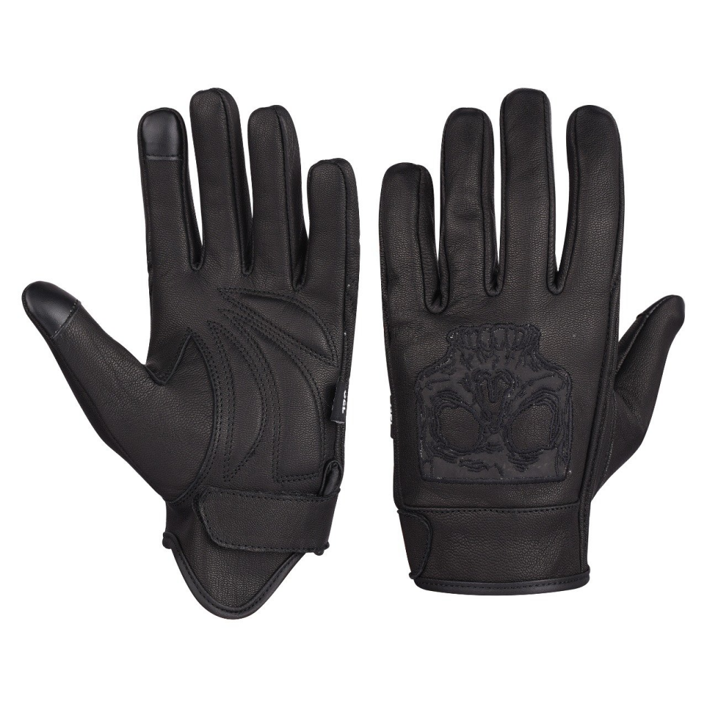 Motorcycle Gel Palm Riding Gloves with Skull