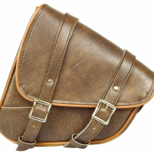 Motorcycle Vance Leather Swing Arm Bag Left Side Distressed Brown