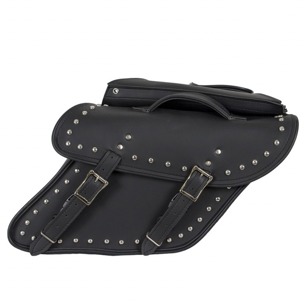 Motorcycle Studded Motorcycle Saddlebags for Harley Davidson Dyna Motorcycles