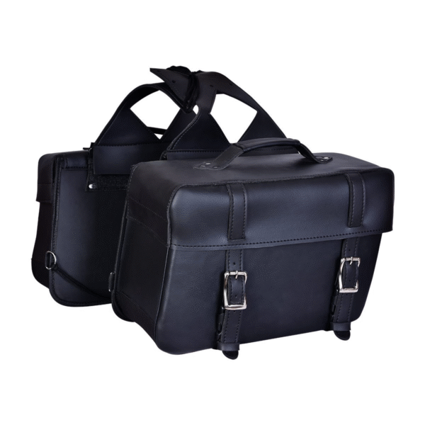 Motorcycle Vance Leather 2 Strap Saddle Bag with Carry Conceal Pocket - Image 2