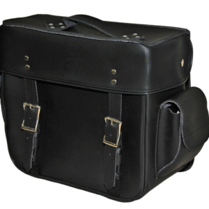 MotorcycleVance Leather Medium 2 Strap Plain Sissy Bar Bag