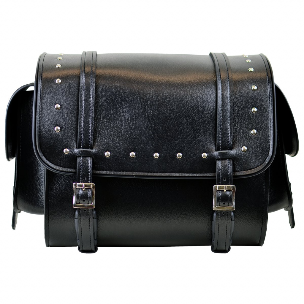 Motorcycle Small Black Studded Motorcycle Sissy Bar Bag