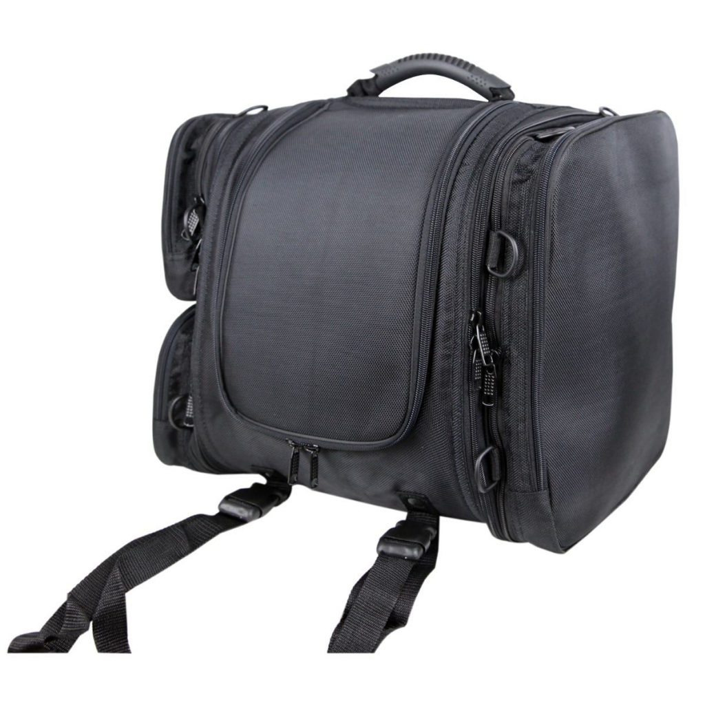 Motorcycle Power Pack Textile with 3 Expandable Side Pockets