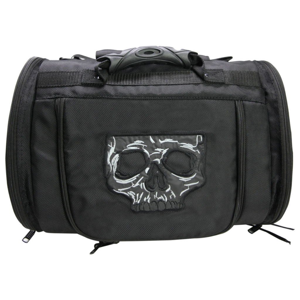 Motorcycle Medium Textile Trunk Bag with Skull design