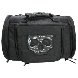 Motorcycle Medium Textile Trunk Bag with Skull design
