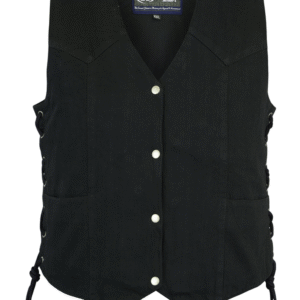 MOTORCYCLE WOMEN’S DENIM CLASSIC SIDE LACE VEST