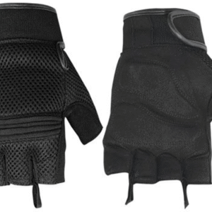 MOTORCYCLE SYNTHETIC LEATHER/ MESH FINGERLESS GLOVE