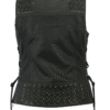 MOTORCYCLE WOMEN’S VEST WITH GROMMET AND LACING ACCENTS