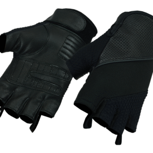 MOTORCYCLE LEATHER/ TEXTILE FINGERLESS GLOVE