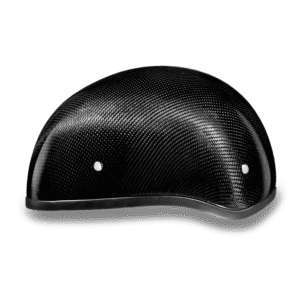 MOTORCYCLE D2-GNS D.O.T. DAYTONA SKULL CAP W/O VISOR- GREY CARBON FIBER