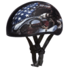 MOTORCYCLE D6-USA D.O.T. DAYTONA SKULL CAP - W/ USA