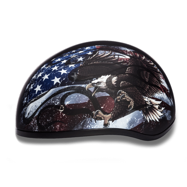 MOTORCYCLE D6-USA D.O.T. DAYTONA SKULL CAP - W/ USA
